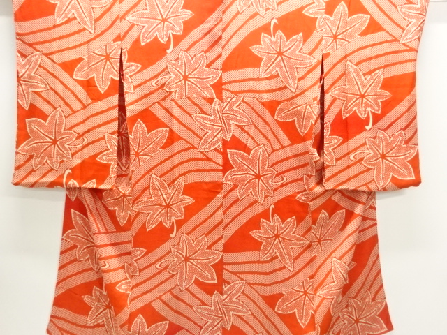 JAPANESE KIMONO / ANTIQUE JUBAN / SILK / KINSHA / TATSUTAGAWA PATTERN